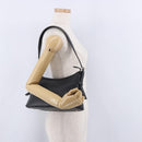 BURBERRY Shoulder Bag Leather Black Silver Auth 202141A-23