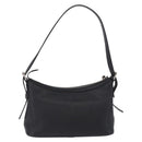 BURBERRY Shoulder Bag Leather Black Silver Auth 202141A-2
