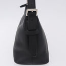 BURBERRY Shoulder Bag Leather Black Silver Auth 202141A-3