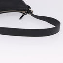 BURBERRY Shoulder Bag Leather Black Silver Auth 202141A-8
