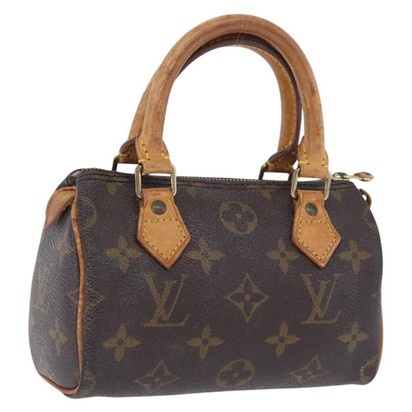 LOUIS VUITTON Monogram Mini Speedy Hand Bag M41534 LV Auth 202151