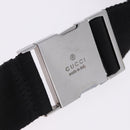 GUCCI GG Canvas Waist Bag Black Silver 28566 Auth 202152-10