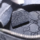 GUCCI GG Canvas Waist Bag Black Silver 28566 Auth 202152-20