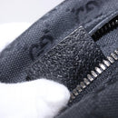 GUCCI GG Canvas Waist Bag Black Silver 28566 Auth 202152-26