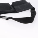 GUCCI GG Canvas Waist Bag Black Silver 28566 Auth 202152-7