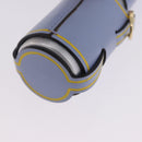 FENDI Dispenser Holder Pouch Leather Light Blue Gold Auth 202153M-17