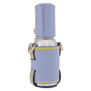 FENDI Dispenser Holder Pouch Leather Light Blue Gold Auth 202153M-1