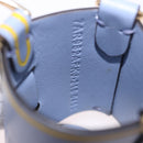 FENDI Dispenser Holder Pouch Leather Light Blue Gold Auth 202153M-11