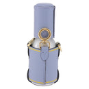FENDI Dispenser Holder Pouch Leather Light Blue Gold Auth 202153M-2