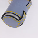 FENDI Dispenser Holder Pouch Leather Light Blue Gold Auth 202153M-15