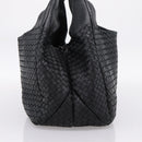 BOTTEGA VENETA INTRECCIATO Tote Bag Leather Black Auth 202154V-3