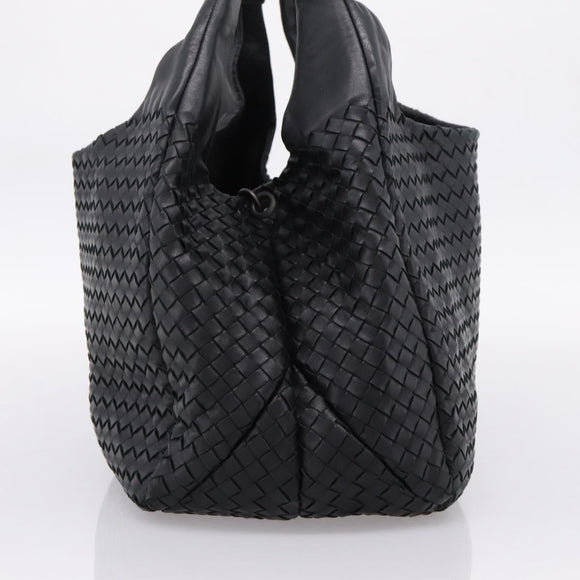 BOTTEGA VENETA INTRECCIATO Tote Bag Leather Black Auth 202154V
