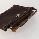 HERMES Herbag Ad Backpack Canvas 2way Brown Gold Tone Auth 202155-18