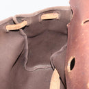 HERMES Herbag Ad Backpack Canvas 2way Brown Gold Tone Auth 202155-20