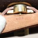 HERMES Herbag Ad Backpack Canvas 2way Brown Gold Tone Auth 202155-22