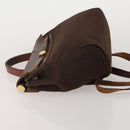 HERMES Herbag Ad Backpack Canvas 2way Brown Gold Tone Auth 202155-5
