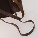 HERMES Herbag Ad Backpack Canvas 2way Brown Gold Tone Auth 202155-9