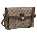 GUCCI GG Supreme Web Sherry Shoulder Bag PVC Beige Gold 904 02 084 Auth 202159-1