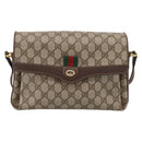 GUCCI GG Supreme Web Sherry Shoulder Bag PVC Beige Gold 904 02 084 Auth 202159-13