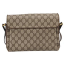 GUCCI GG Supreme Web Sherry Shoulder Bag PVC Beige Gold 904 02 084 Auth 202159-2