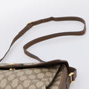 GUCCI GG Supreme Web Sherry Shoulder Bag PVC Beige Gold 904 02 084 Auth 202159-8