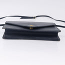 Christian Dior Shoulder Bag Leather Navy Gold Tone Auth 202161-10