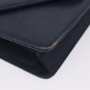 Christian Dior Shoulder Bag Leather Navy Gold Tone Auth 202161-11
