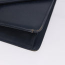 Christian Dior Shoulder Bag Leather Navy Gold Tone Auth 202161-12