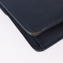 Christian Dior Shoulder Bag Leather Navy Gold Tone Auth 202161-13