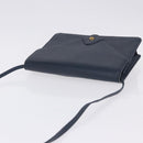 Christian Dior Shoulder Bag Leather Navy Gold Tone Auth 202161-6