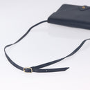 Christian Dior Shoulder Bag Leather Navy Gold Tone Auth 202161-7