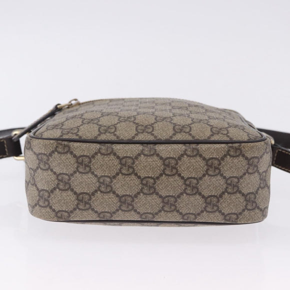 GUCCI GG Supreme Shoulder Bag PVC Beige Gold Tone 233268 Auth 202163