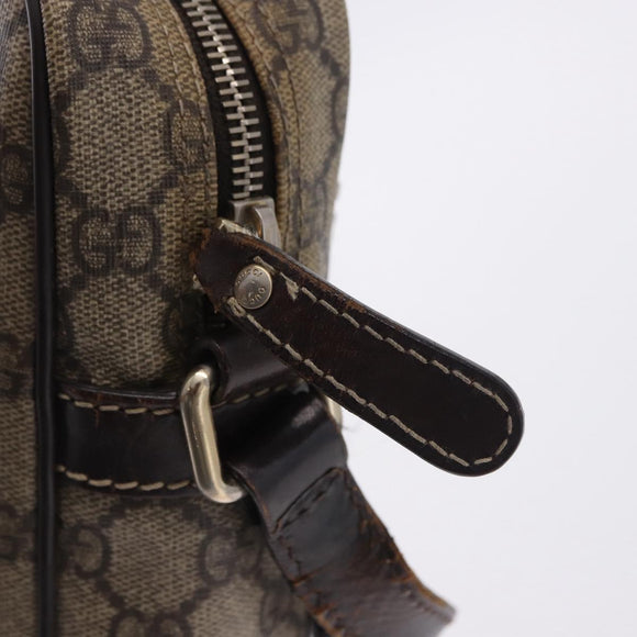 GUCCI GG Supreme Shoulder Bag PVC Beige Gold Tone 233268 Auth 202163