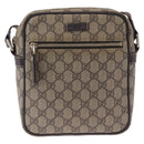 GUCCI GG Supreme Shoulder Bag PVC Beige Gold Tone 233268 Auth 202163-13