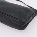 Jimmy Choo Accessory Pouch Leather Black Silver Auth 202164A-12