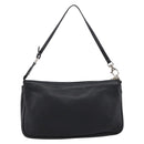 Jimmy Choo Accessory Pouch Leather Black Silver Auth 202164A-3