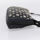 Jimmy Choo Accessory Pouch Leather Black Silver Auth 202164A-5