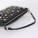 Jimmy Choo Accessory Pouch Leather Black Silver Auth 202164A-7