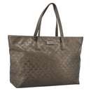 GUCCI GG Implementation Tote Bag PVC Leather Gold 211120 Auth 202165-1