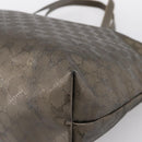 GUCCI GG Implementation Tote Bag PVC Leather Gold 211120 Auth 202165-10