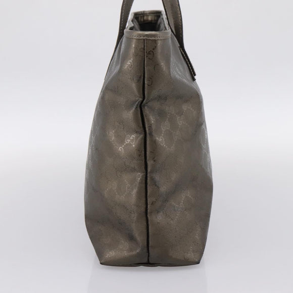 GUCCI GG Implementation Tote Bag PVC Leather Gold 211120 Auth 202165