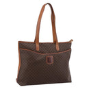 CELINE Macadam Tote Bag PVC Leather Brown Auth 202166-1