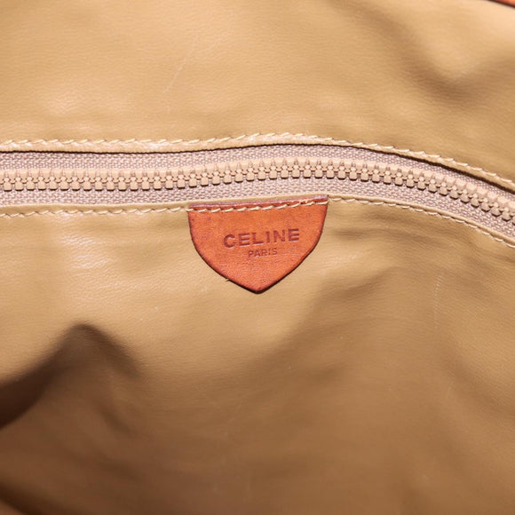 CELINE Macadam Tote Bag PVC Leather Brown Auth 202166