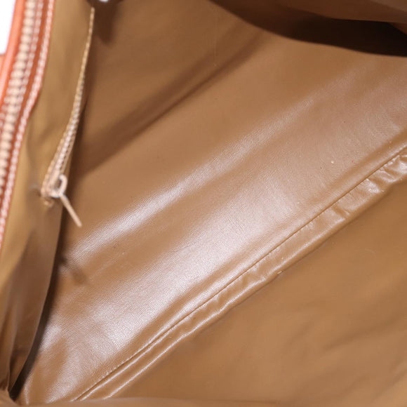 CELINE Macadam Tote Bag PVC Leather Brown Auth 202166
