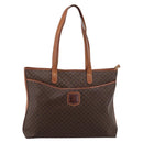 CELINE Macadam Tote Bag PVC Leather Brown Auth 202166-13
