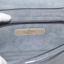 VALENTINO Shoulder Bag Leather Gray Blue Auth 202167-18