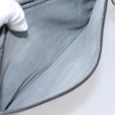 VALENTINO Shoulder Bag Leather Gray Blue Auth 202167-23