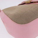 FENDI Zucca Canvas Shoulder Bag Pink Gold Auth 202168V-10