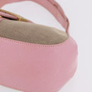 FENDI Zucca Canvas Shoulder Bag Pink Gold Auth 202168V-11