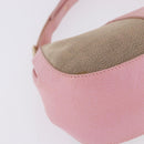 FENDI Zucca Canvas Shoulder Bag Pink Gold Auth 202168V-12